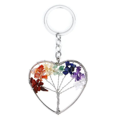 7 Chakra Tree of Life Keychain