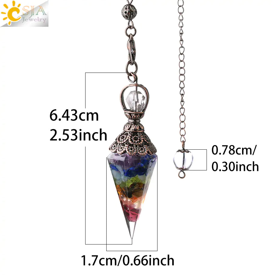 Chakra Healing Pendulum Crystals